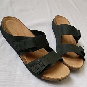 Clark's Artisan Cork Base Leather Sandal